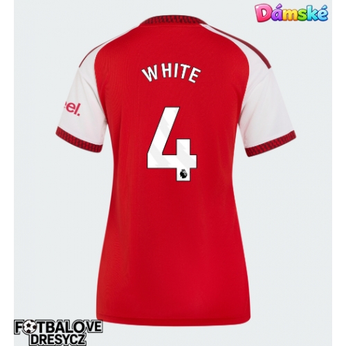 Arsenal Ben White #4 Dámské Domácí Dres 2026-27 Krátký Rukáv Arsenal Ben White #4 Dámské Domácí Dres 2026-27 Krátký Rukáv